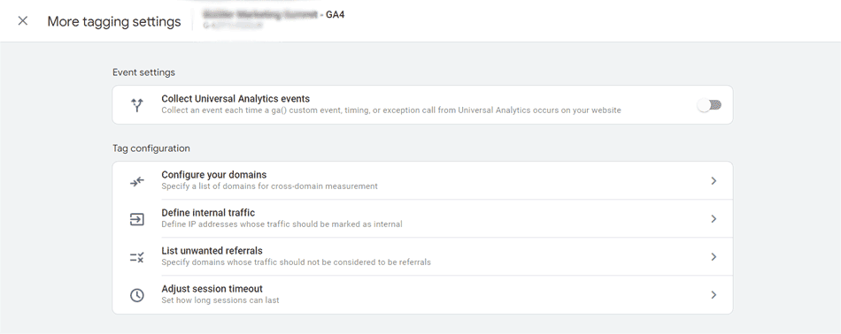 ga4-more-settings GA4 screenshot of additional settings options