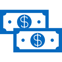 Blue Dollar Bill Icons Dollar Bill icons