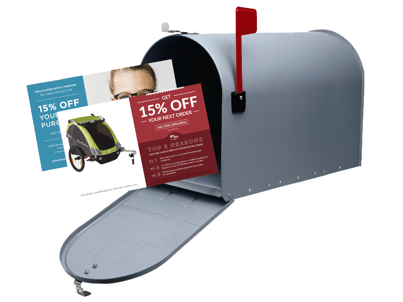 dm_retargeting Direct Mail retargeting - mailbox with postcards