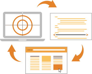 expand computer screens with blank graphics