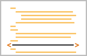 one-line computer screen with colored lines to represent text