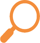 Researchers Icon orange search icon